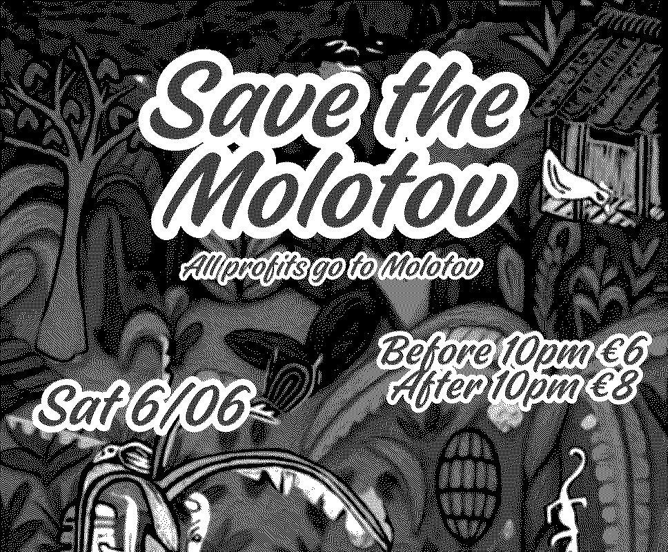Cover image for the event titled "Save the Molotov"